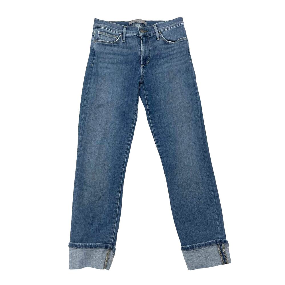 Joe's Womens Mid Rise Medium Wash Cuffed Jeans 26
